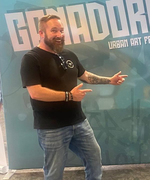 Louis, founder of InkScreen, at Urban Art Fest Malaga